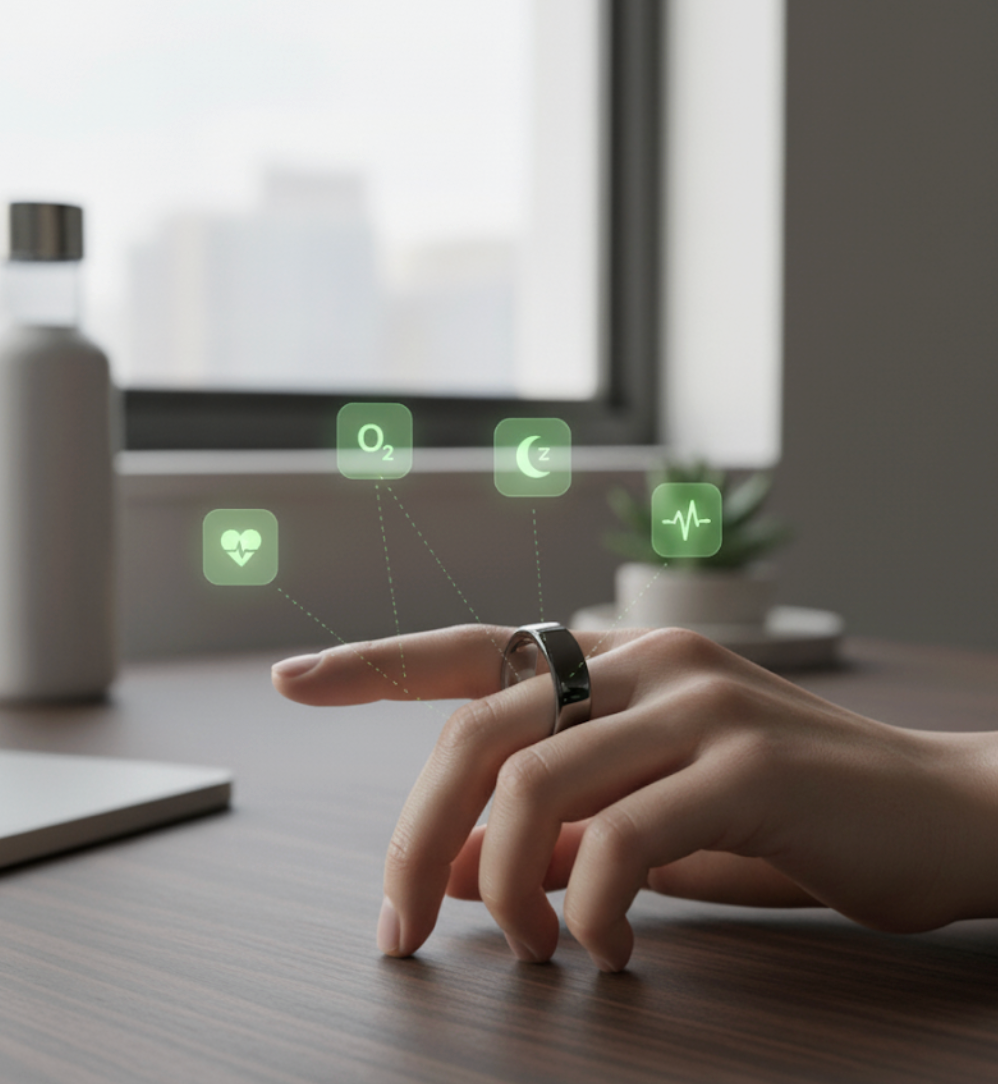 Anillo inteligente tipo Oura talla 10