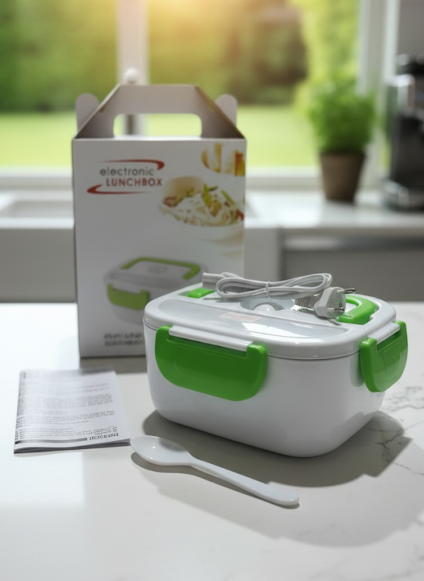 Fiambrera Electrica 40w verde con enchufe casa