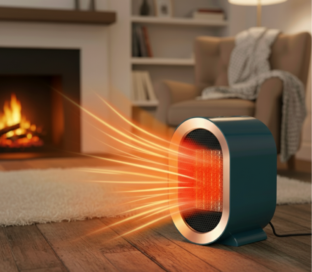 Calefactor de cerámica PTC  azul