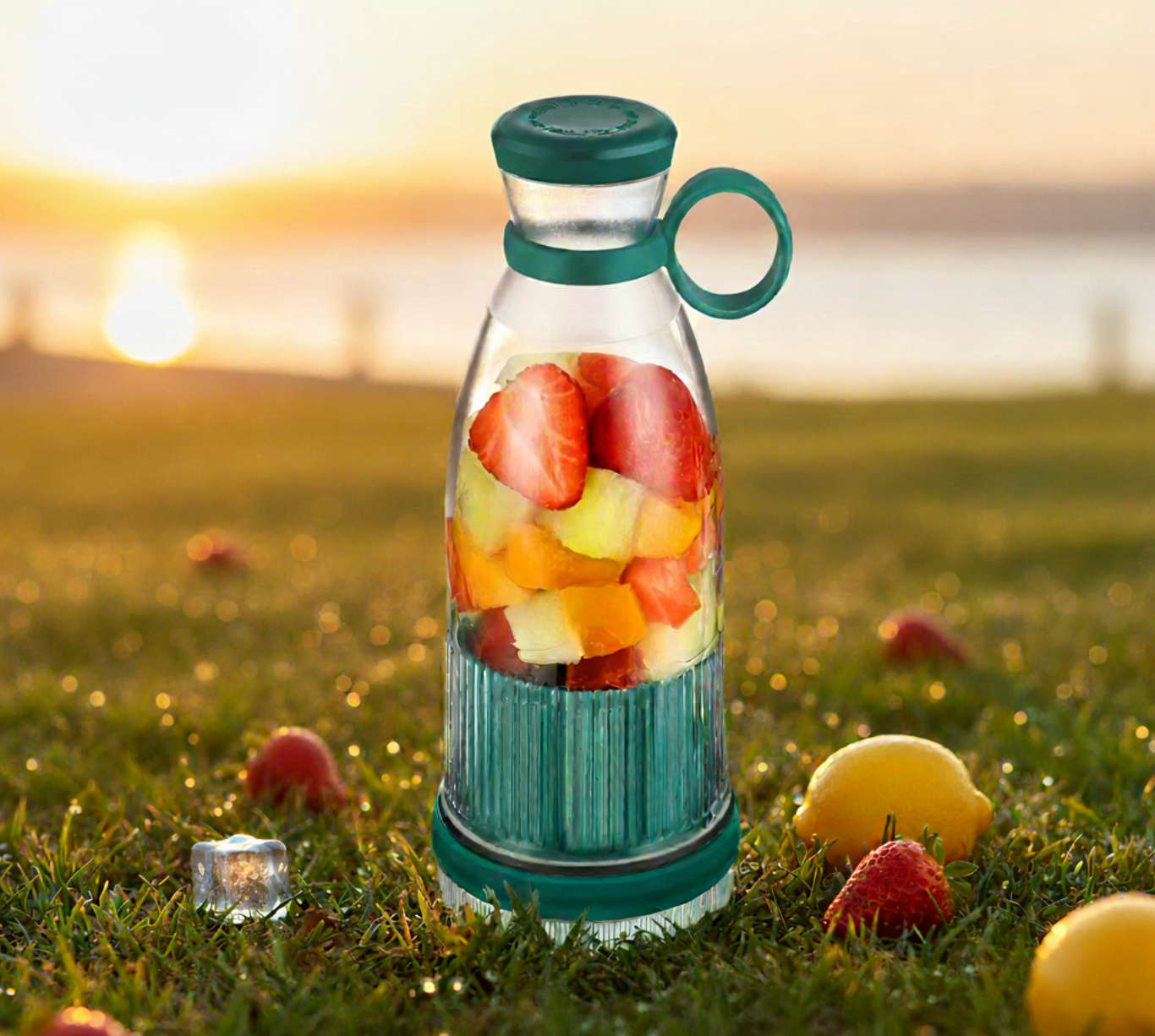 Mini licuadora de vaso portatil verde