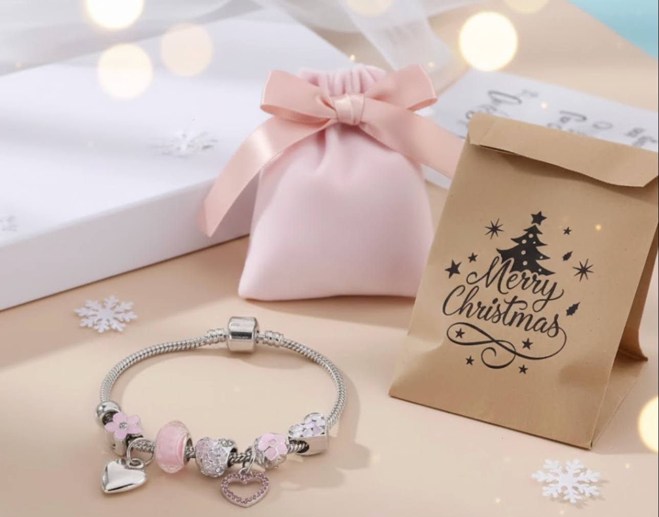 LYNDORA™ Pulsera Corazón Rosa Infinito