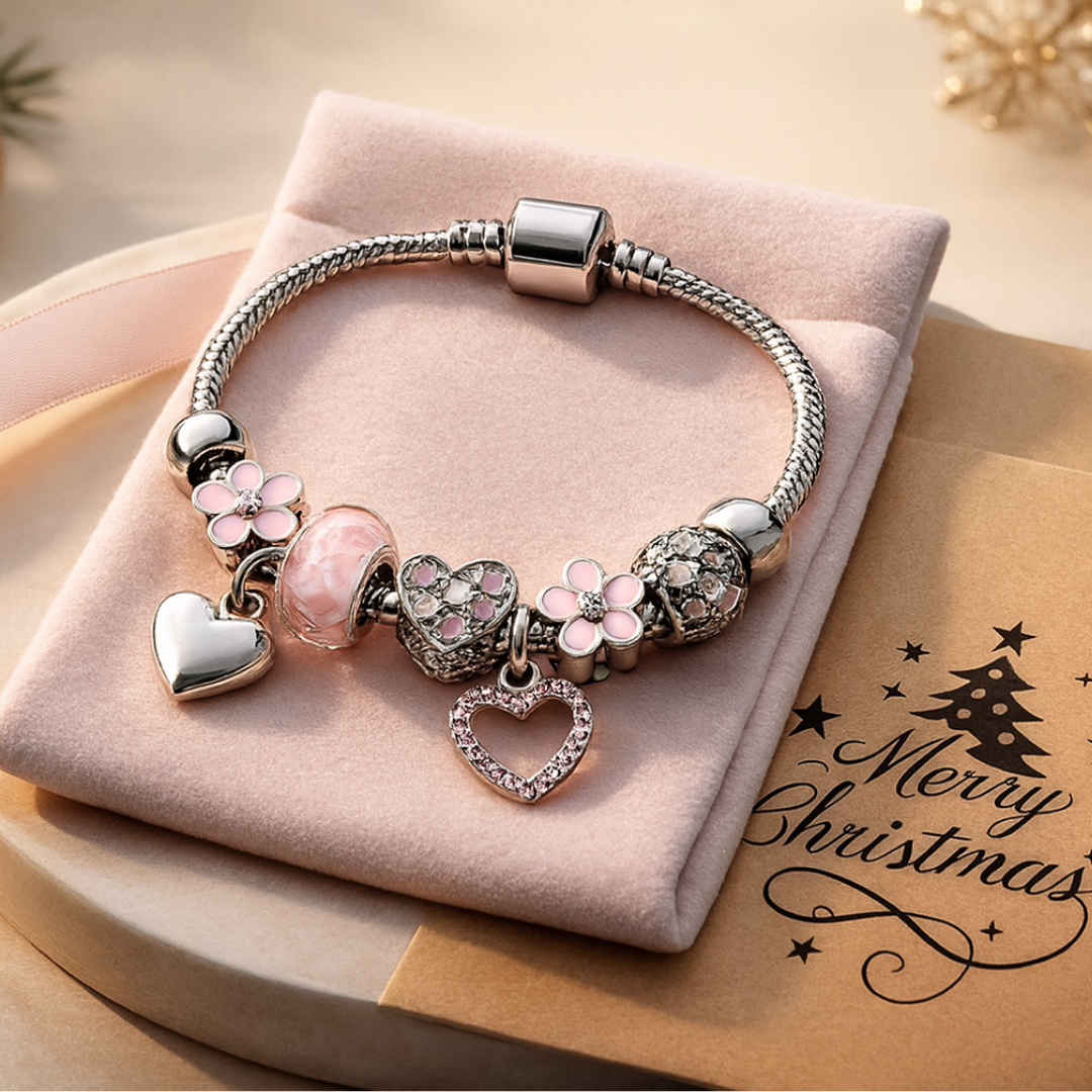 LYNDORA™ Pulsera Corazón Rosa Infinito