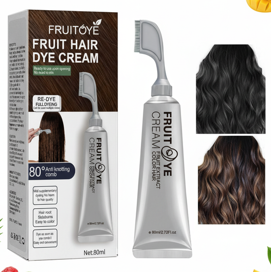 Crema para el cabello con peine para cubrir canas negro