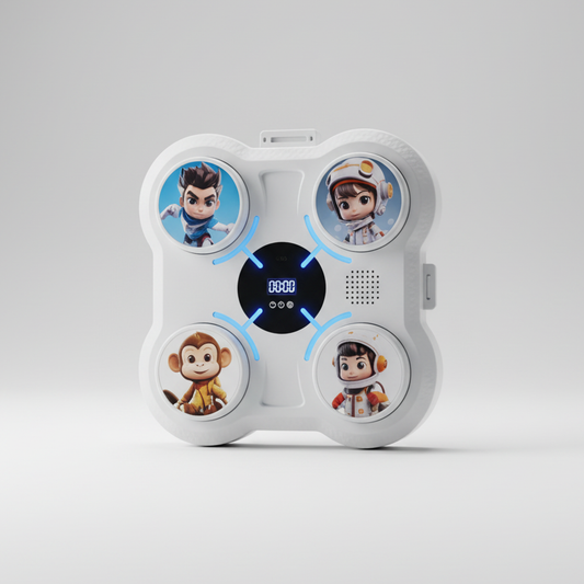 Máquina de boxeo inteligente infantil blanco + guante rojo