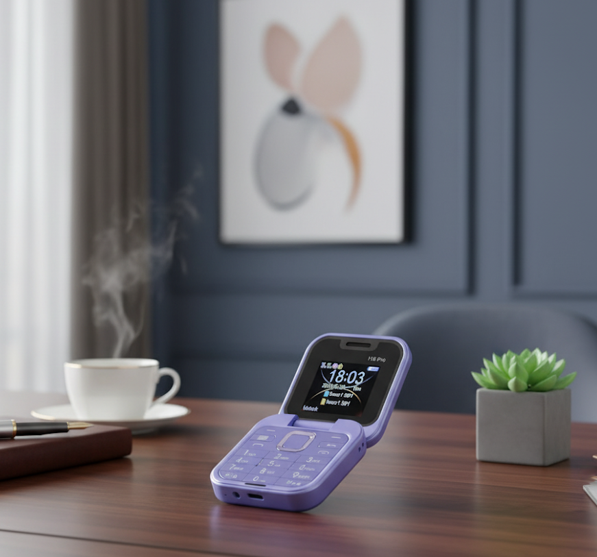 Teléfono plegable con doble pantalla  i16 Pro morada