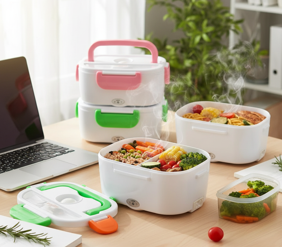 Fiambrera Electrica 40w verde con enchufe casa